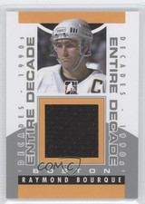 2013 ITG Decades 1990s Entire Decade Jersey Silver /30 Ray Bourque Raymond 1x1