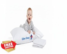 Toddler Pillowcases 13x18 White Cotton 2 Pack Zipper Small