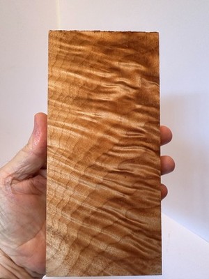 Curly Quilted Maple 8'' x 3.5'' x 7/8''   Figured Turning/Knife Scale Material
