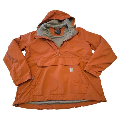 Carhartt Rain Defender Loose Fit Anorak Jacket Orange OJ5861-W Medium 8-10