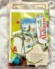 Vintage Junk Journal Ephemera Kit Floral Hankie Hymn Sheet Beads Scrapbook