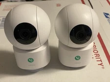 2x AOSU Indoor Cam P1 Pro Security Camera - 2K 360° Pan Tilt - White