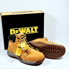 DeWalt Tan Work Boots With Box Mens UK 10 Craftsman Safety Style Leather Boots