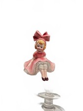 Vintage Mid Century Lefton Pink Big Bow Girl ...