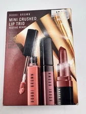 Bobbi Brown Mini Crushed Lip Trio Effortless Nude NEW IN BOX