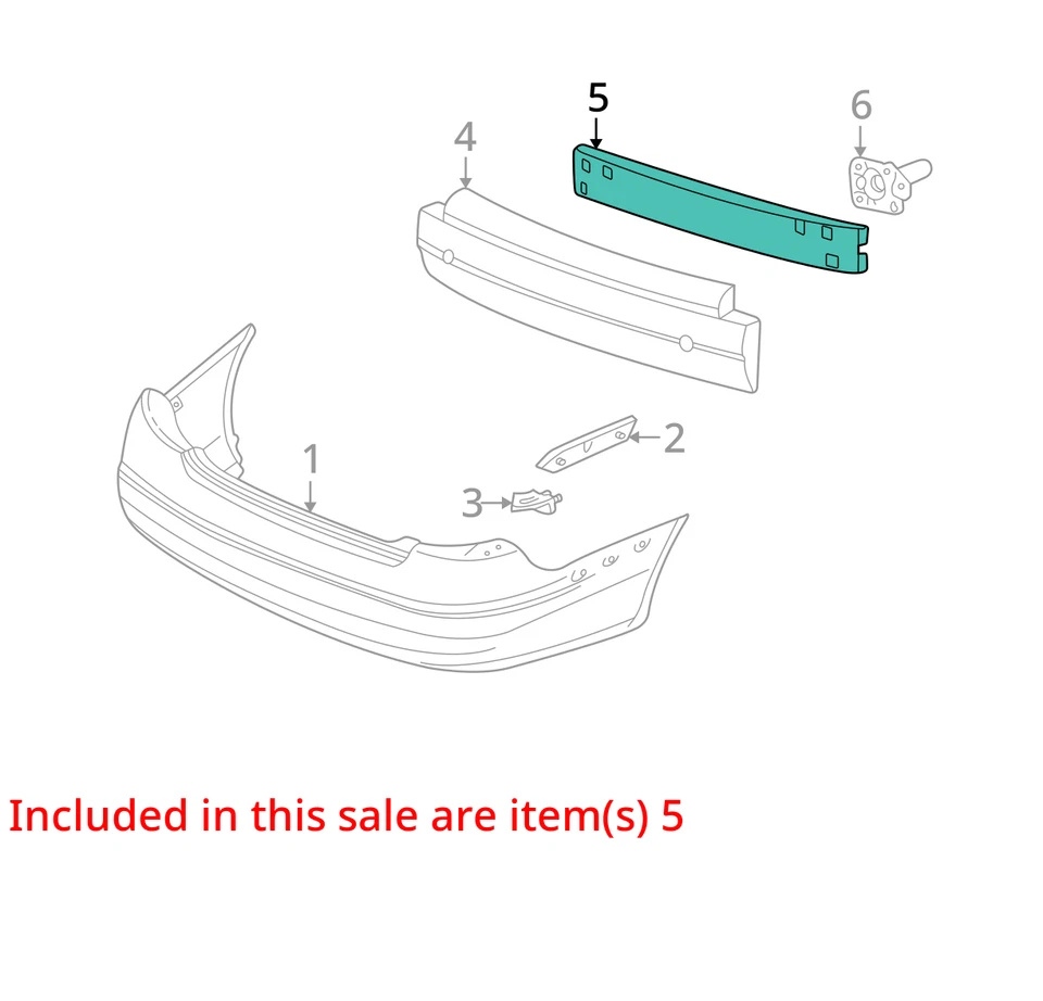 PARAGOLPES TRASERO ASM FORD MERCURY TAURUS SABLE 1996-2007 YF1Z17906AB - NUEVO OEM Foto 3 de 4