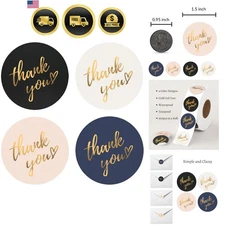 Thank You Stickers Roll Waterproof Labels for Packaging Small Business 500pcs