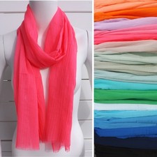 Viele Farben Schmaler leichter Schal unifarben einfarbig Viskose Seide