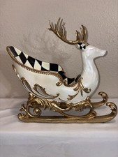 Mackenzie-Childs Glam Up Reindeer Sleigh Zoom...