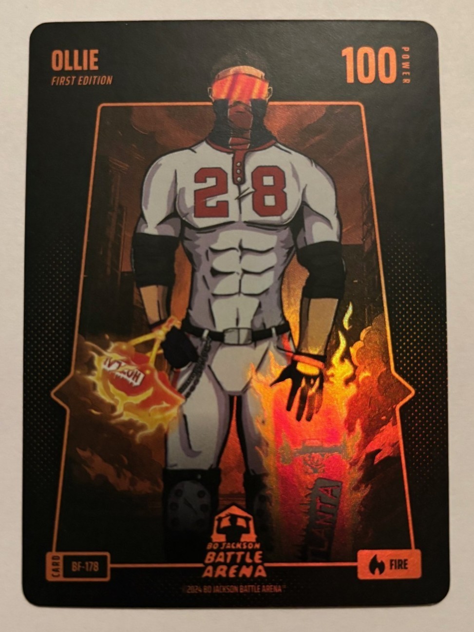 2024 Bo Jackson Battle Arena #BF-178 Ollie Fire Matt Olson Fire Foil