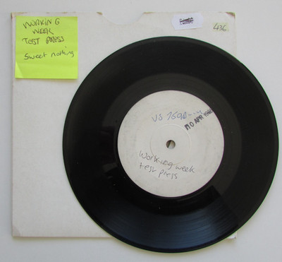 WORKING WEEK - Sweet Nothing **TEST PRESS ** 7'' Vinyl VS759 RARE! White Label