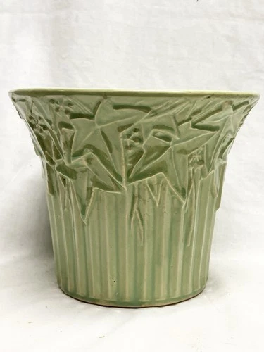 Old McCOY POTTERY Ivy And Berries JARDINERE Flower Pot Planter 6”￼green