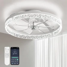Ceiling Fans with Lights and Remote Low Profile Flush Mount LED Ceiling Fan with