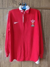 Wales National Team Reebok Rugby Shirt Home 1998/1999 Jersey Men Size 34/36 S