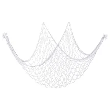 Fishing Net Decor, 80" x 40" Fish Net Decor Party Accessory, White