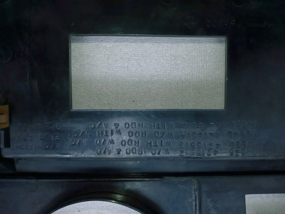 OEM 1981-1993 Dodge Ram W150 W250 Instrument Cluster Dash Bezel Trim Panel Black Foto 4 de 4