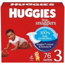 Huggies Little Snugglers Size 3 Baby Diapers 76 Count 16-28 lbs 