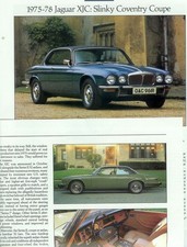 1975 1976 1977 1978 JAGUAR XJC COUPE 3 pg REVIEW