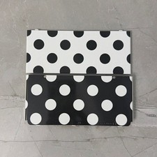 Nintendo New 3DS Kisekae Cover Plates No.007 - Black  White Polka Dot shell Hot