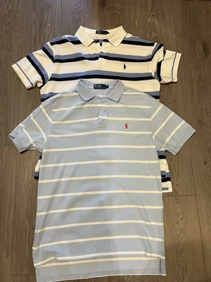 2 X Ralph Lauren Polo Striped Shirts Size Large - Image 1 of 4