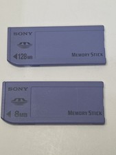 Sony Memory Stick 128MB MSA-128A Camera Memory Card Plus Sony 8MB Memory Card