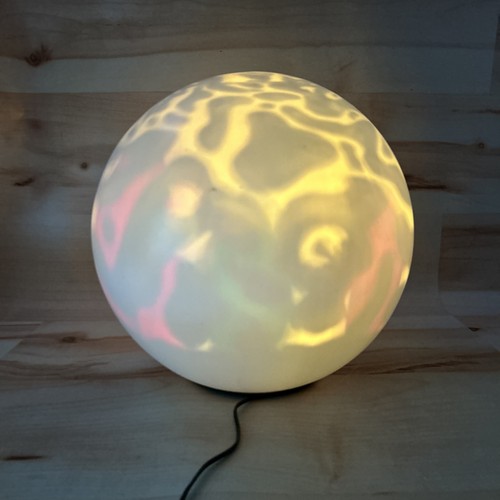 VTG 90s White Plastic Globe Table Display Lamp Multicolor Lights 14” Diameter - Picture 4 of 11