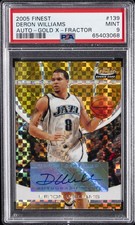 2005 FINEST AUTO-GOLD X-FRACTOR #139 DERON WILLIAMS 31/39 PSA 9