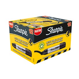 Sharpie S0949850 Metalllauf Magnum großer Meißel schwarz 12er Pack