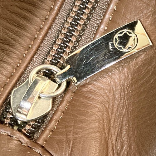 Montblanc Star Charm Shoulder Bag Leather Brown Silver Color From Japan - Foto 12 di 24