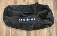 Aqua Lung Mesh SCUBA Diving Duffle Gear Black Bag Large Capacity
