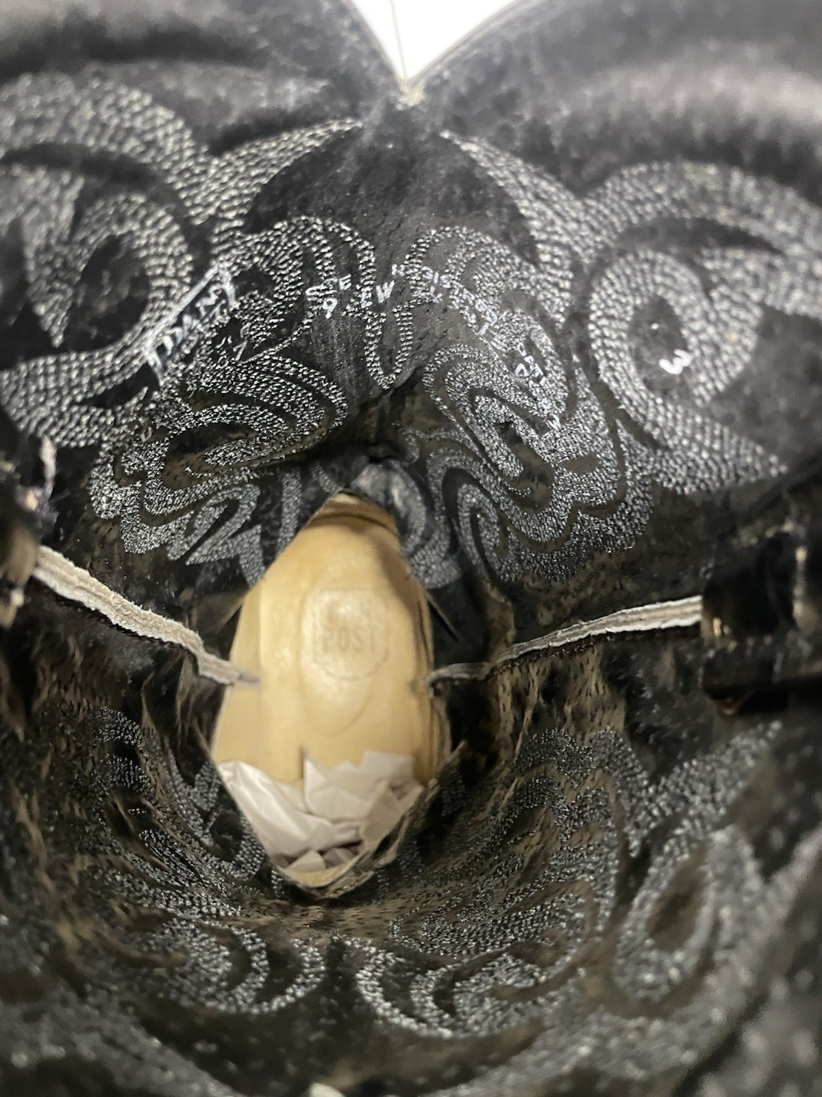 Dan Post Cowboy Boots Black Python Western Size 9… - image 9