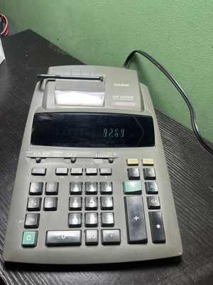 Casio DR-250HD Electronic 2 Color Printing Calculator Tax & Exchange Lg Display