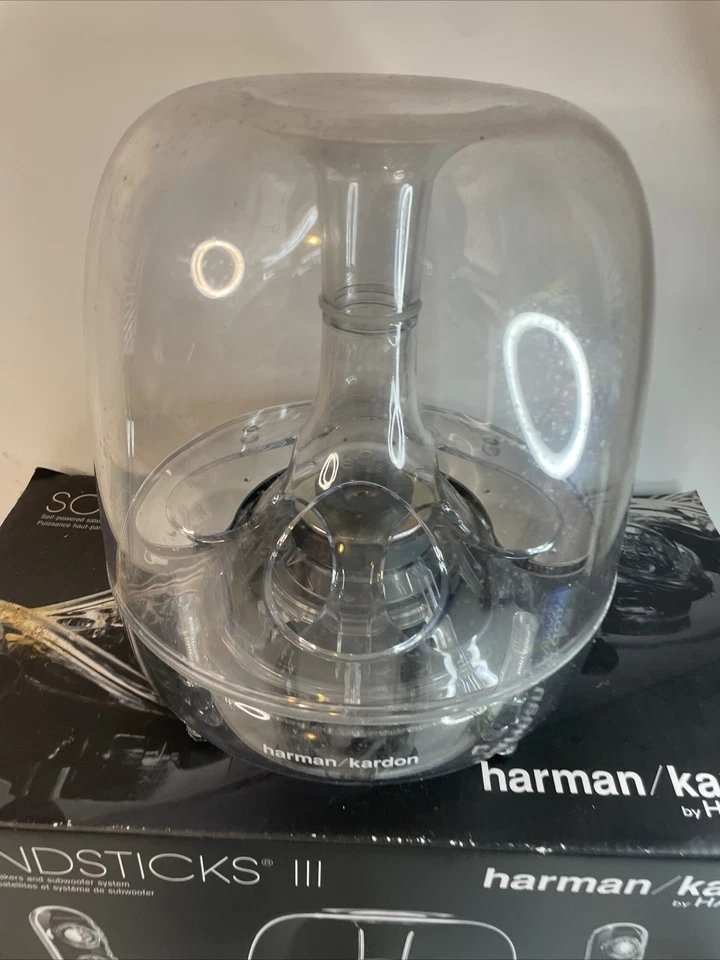 Harman Kardon Soundsticks III Transparent 2.1 Channel Speaker System Y2K - Image 2 of 4