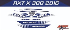 SEADOO RXT X 300 2016 Graphics / Decal / Sticker Kit  Custom Blue