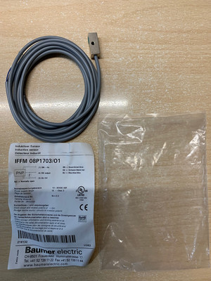 BAUMER electric, Näherungsschalter, Induktiver Sensor, IFFM 08P1703/01, neu