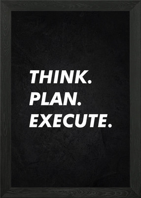 Think Plan Execute Gerahmtes Wandbild Poster Leinwanddruck Bild