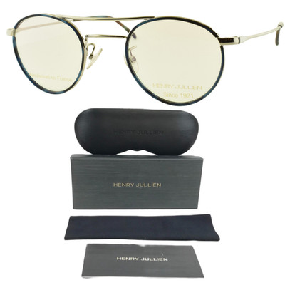 NEW Henry Jullien Cap Feret C53P76 Havana Silver Round Optical Frame Eyeglasses