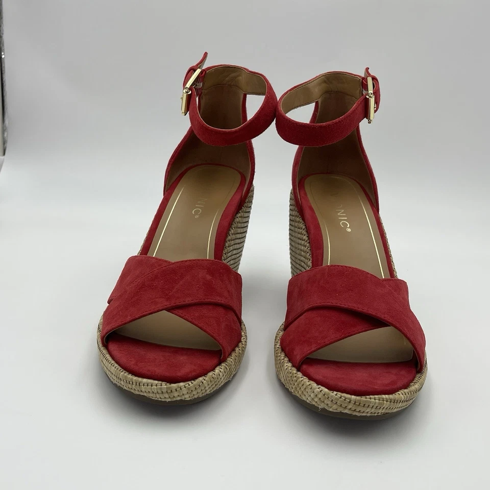 Alpargata Vionic Marina cuñas gamuza roja para mujer talla 9-UE 40-Reino Unido 6,5-precio de venta sugerido por el fabricante 239 USD Foto 4 de 4