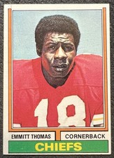 1974 TOPPS EMMITT THOMAS (KANSAS CITY CHIEFS) #381 EX