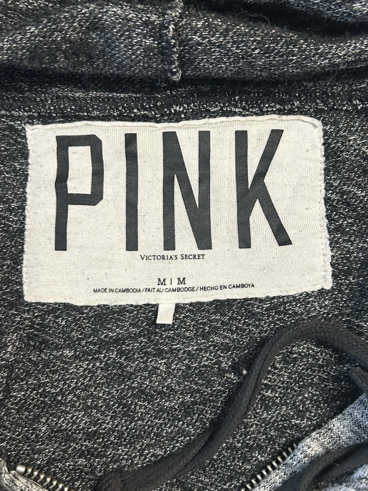 UNDERCOVER Felpa con cappuccio e zip davanti Pink By Victoria Secret taglia M