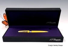St DUPONT Mini Olympio Saffron Tropic Yellow Pen, w/ Case