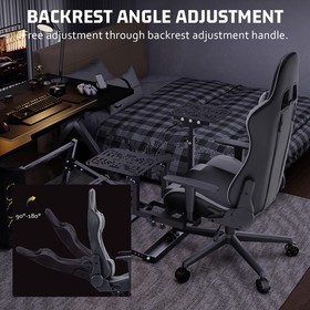 Hottoby Flight Racing Joystick Bracket with Gaming Chair and Pedal Mount