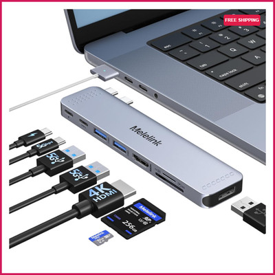 USB C Hub Adapter für MacBook Pro Air 8 in 2 mit 4K HDMI Thunderbolt 3 USB C