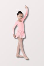 NWT Bloch Long Sleeve Skirted Leotard in Pink Style CL5309 