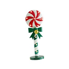 Metal Tabletop Candy Cane Ornament Craft for Shop Window Living Room Office