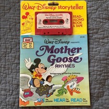 Walt Disney Storyteller Mother Goose Rhymes Read Along Book Cassette Tape 1979
