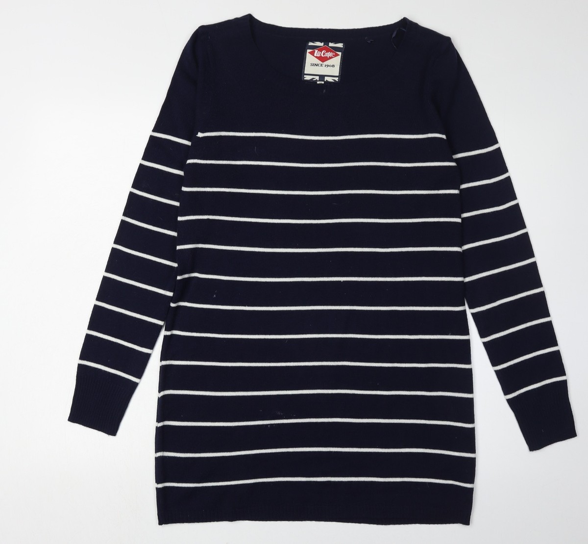 Lee Cooper Women's Blue Striped Jumper Dress Size 14