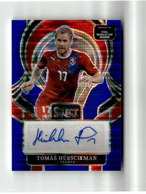 Panini 2025-26 Select Road to World Cup No. SE-THU Tomas Hübschman Blue Auto