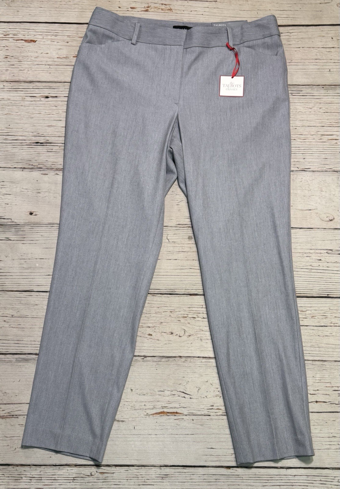 NWT TALBOTS Hampshire Ankle Pants Women’s Sz 12 Gray