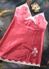 Vintage Secret Treasures Nightgown xl Silky Satin Lace Sequins Vtg. 90s Lingerie